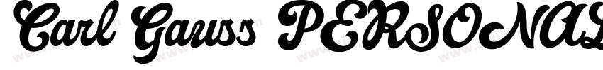 Carl Gauss PERSONAL字体转换
